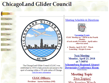 Tablet Screenshot of chicagolandglidercouncil.com